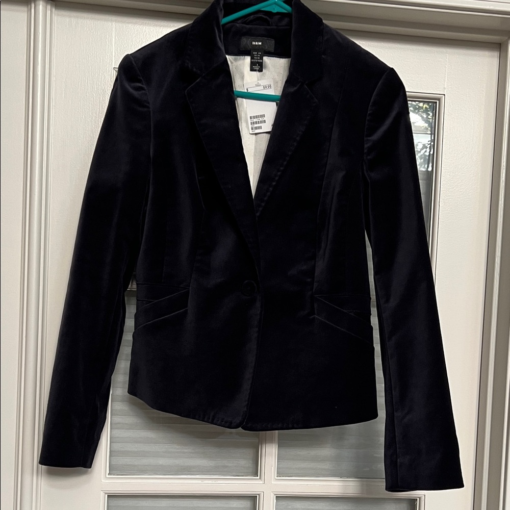 H&M NAVY Velvet Blazer